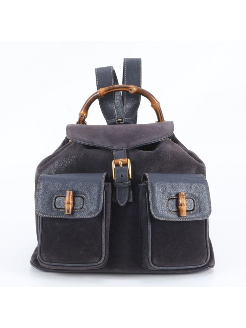 Gucci Bamboo Vintage Leather Backpack Shoulder Bag